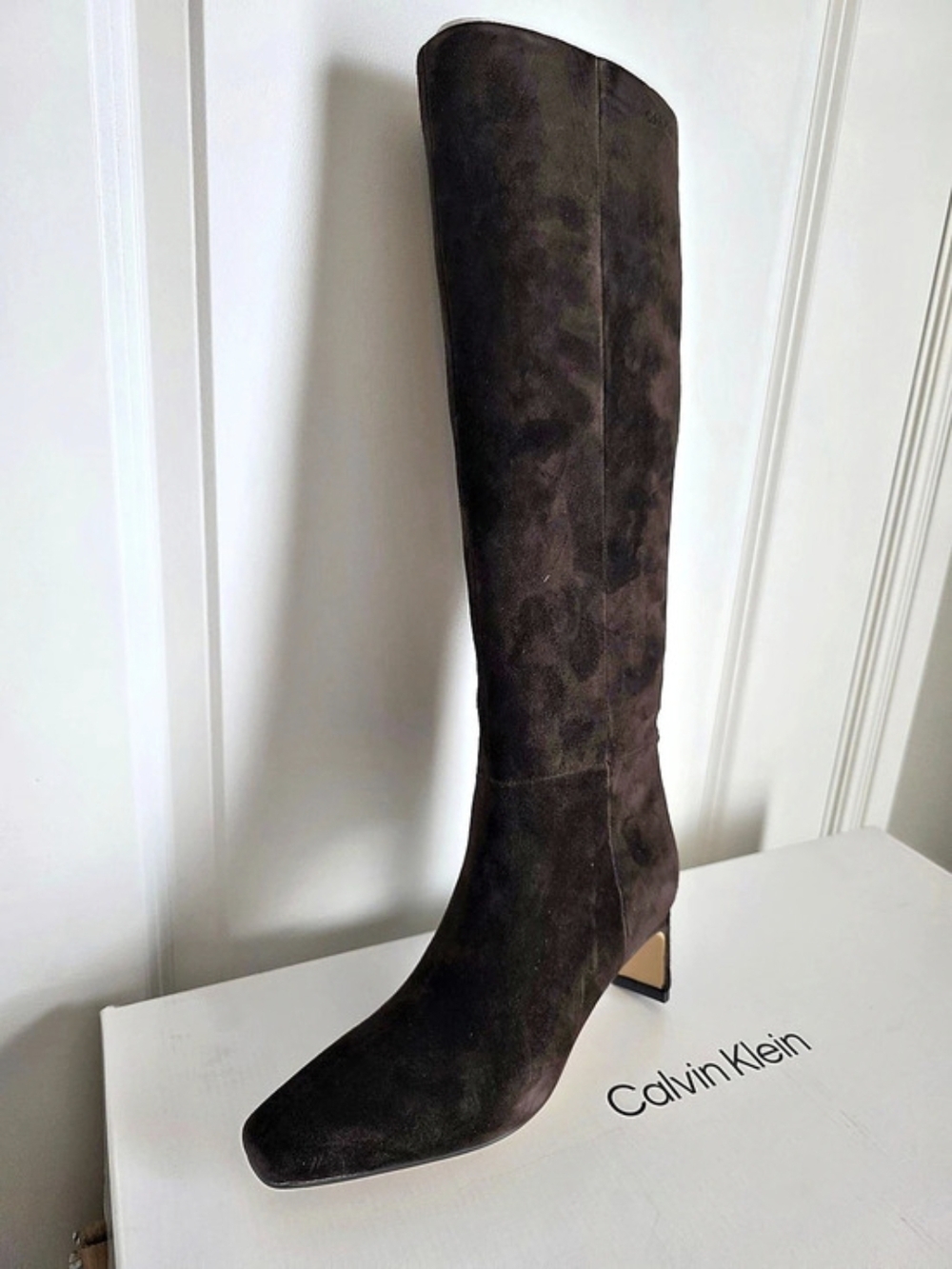 Calvin Klein Caterine Knee High Boot Brown Over-the-Knee Boots US 6m Or 6.5 M - Picture 7 of 11
